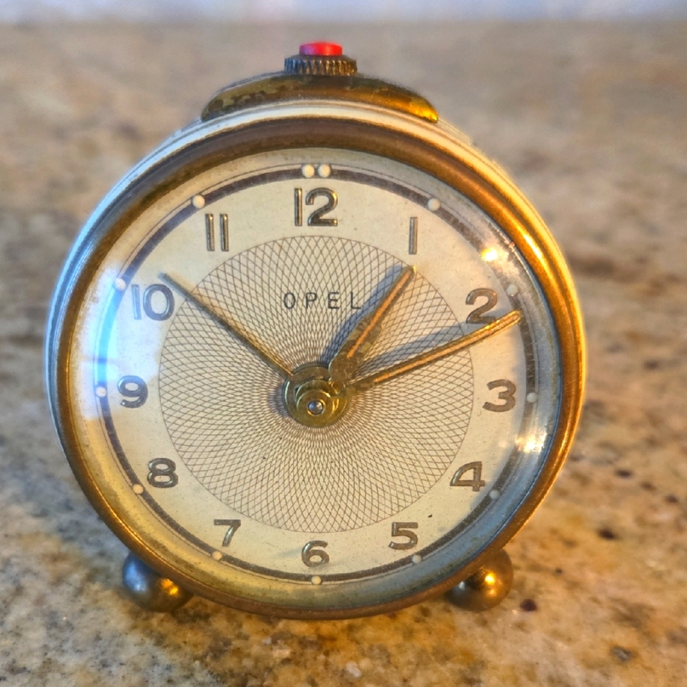Vintage Opel Wind-Up Table Clock